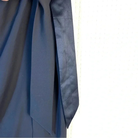 EMPORIO ARMANI Women Approx Sz 10 Midi Skirt Side Zip Tux Tie Front Slit Unlined - Picture 10 of 15